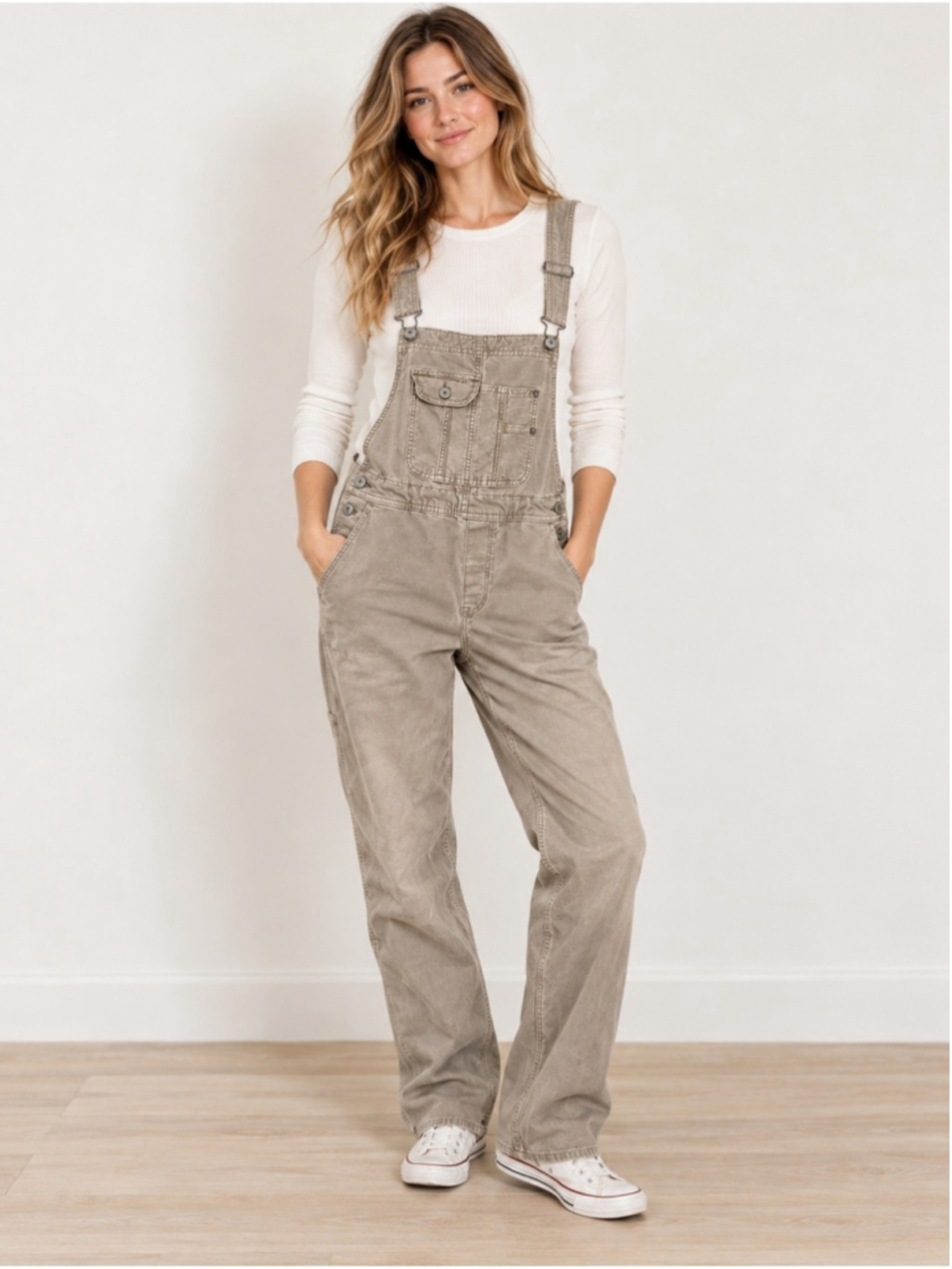 American Eagle Outfitters Taupe Utility Overalls Size XS Cottagecore Neutral
